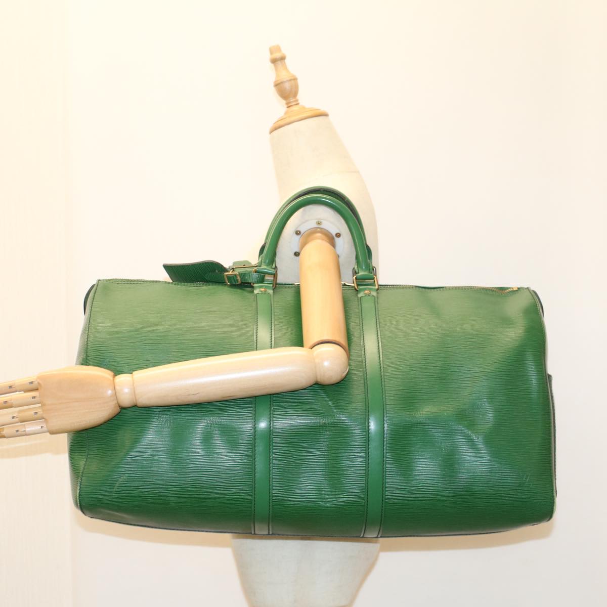 LOUIS VUITTON Epi Keepall 55 Boston Bag Green M42954 LV 54047