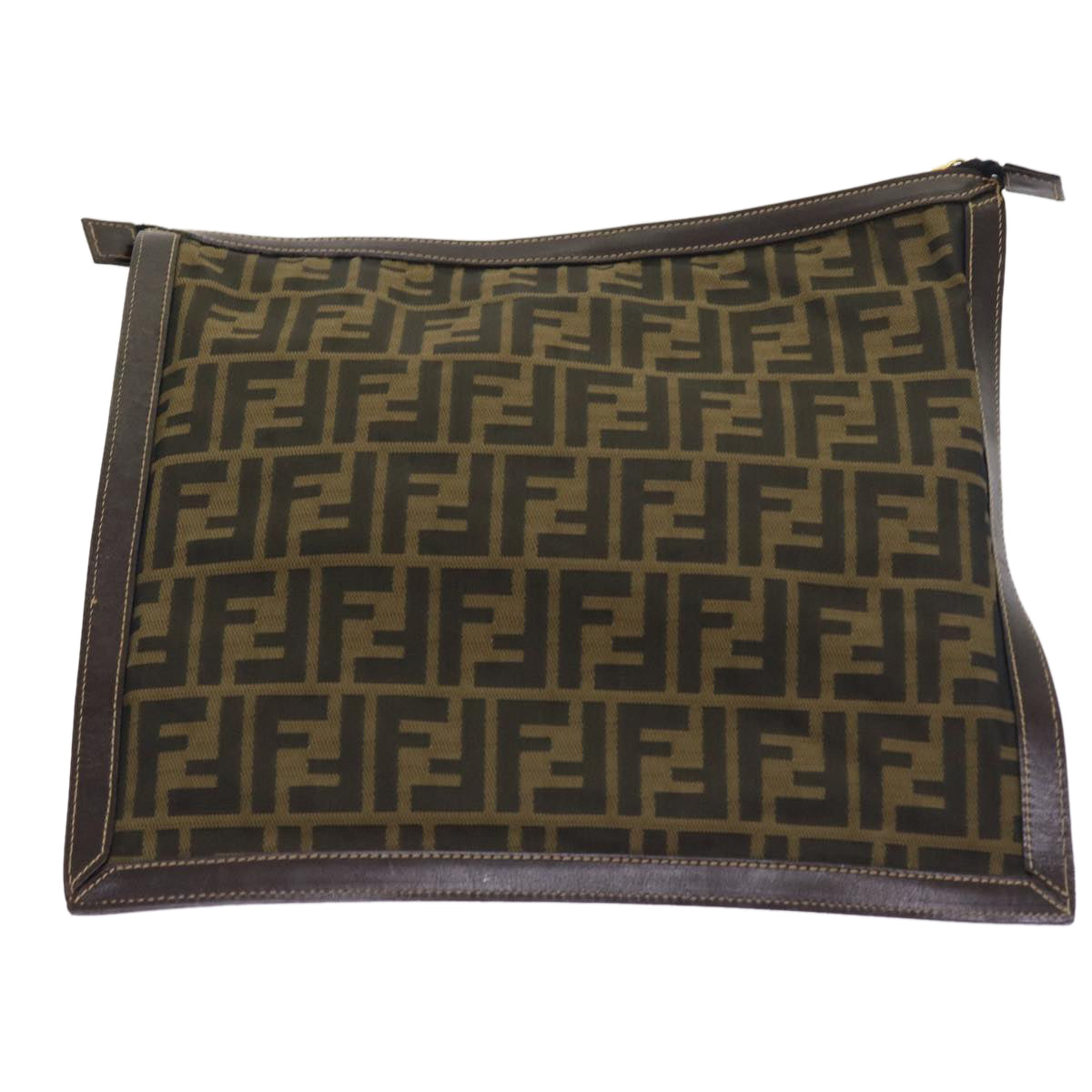 Luxury FendiZucca Canvas Pouch Black Brown54125