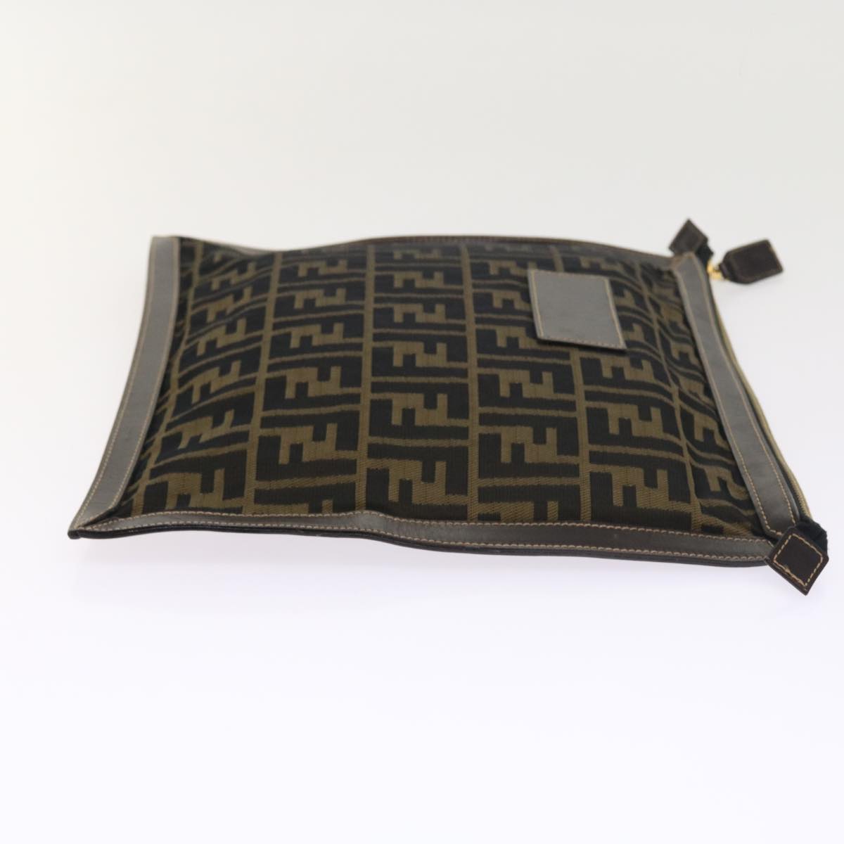 Luxury FendiZucca Canvas Pouch Black Brown54125