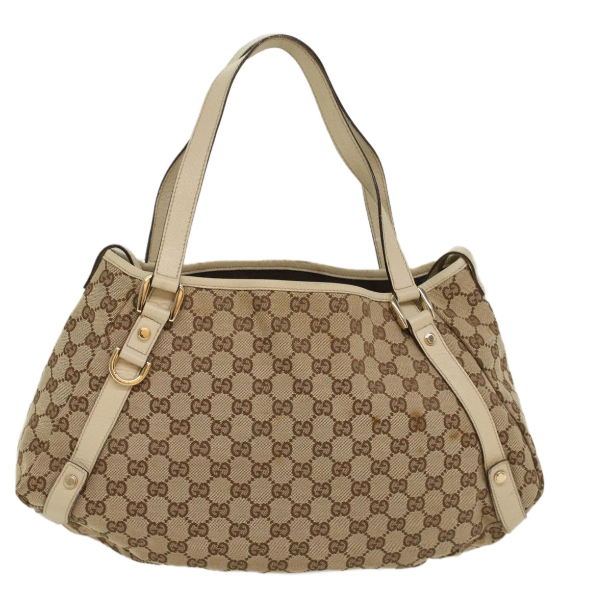 Luxury Gucci GG Canvas Shoulder Bag Beige 130736  54128