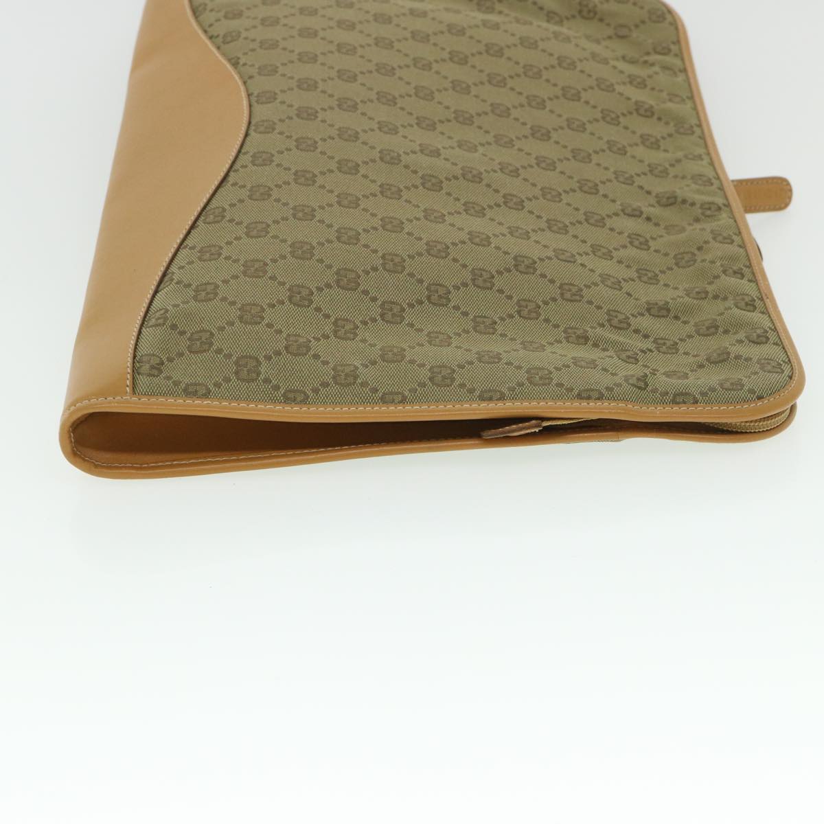 Luxury Gucci GG Canvas Clutch Bag Leather Beige  54130
