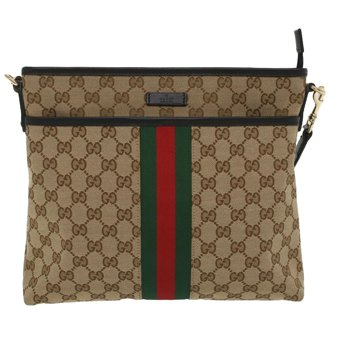 Luxury Gucci GG Supreme Web Sherry Line Shoulder Bag Beige Red Green 388926  54134