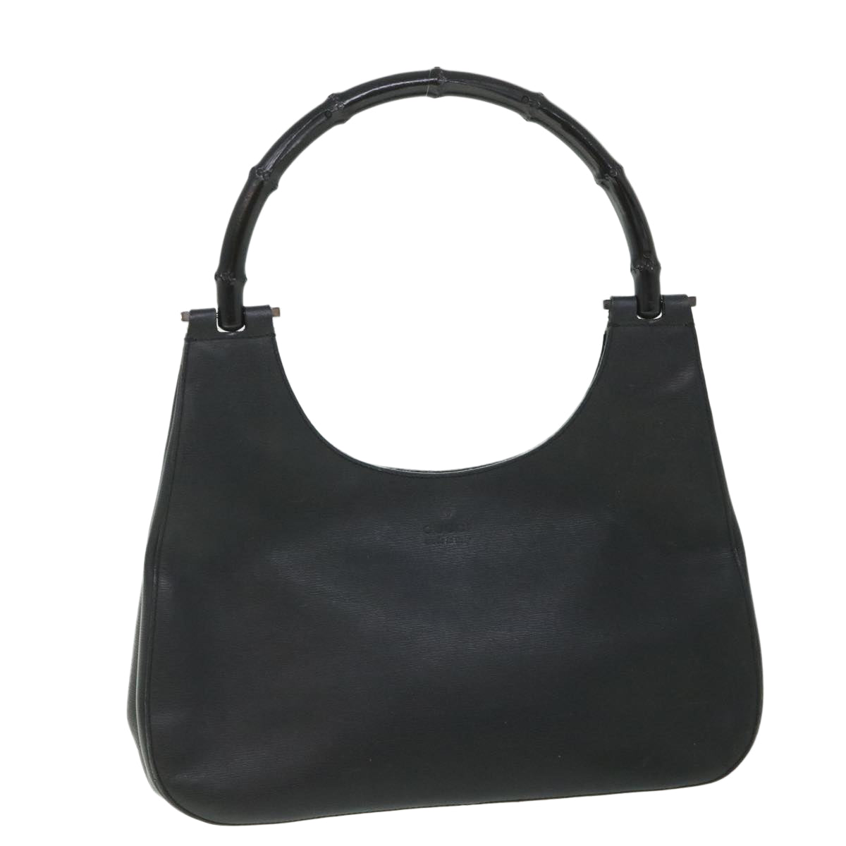 Luxury Gucci Bamboo Shoulder Bag Leather Black 001 3739 002053  54151