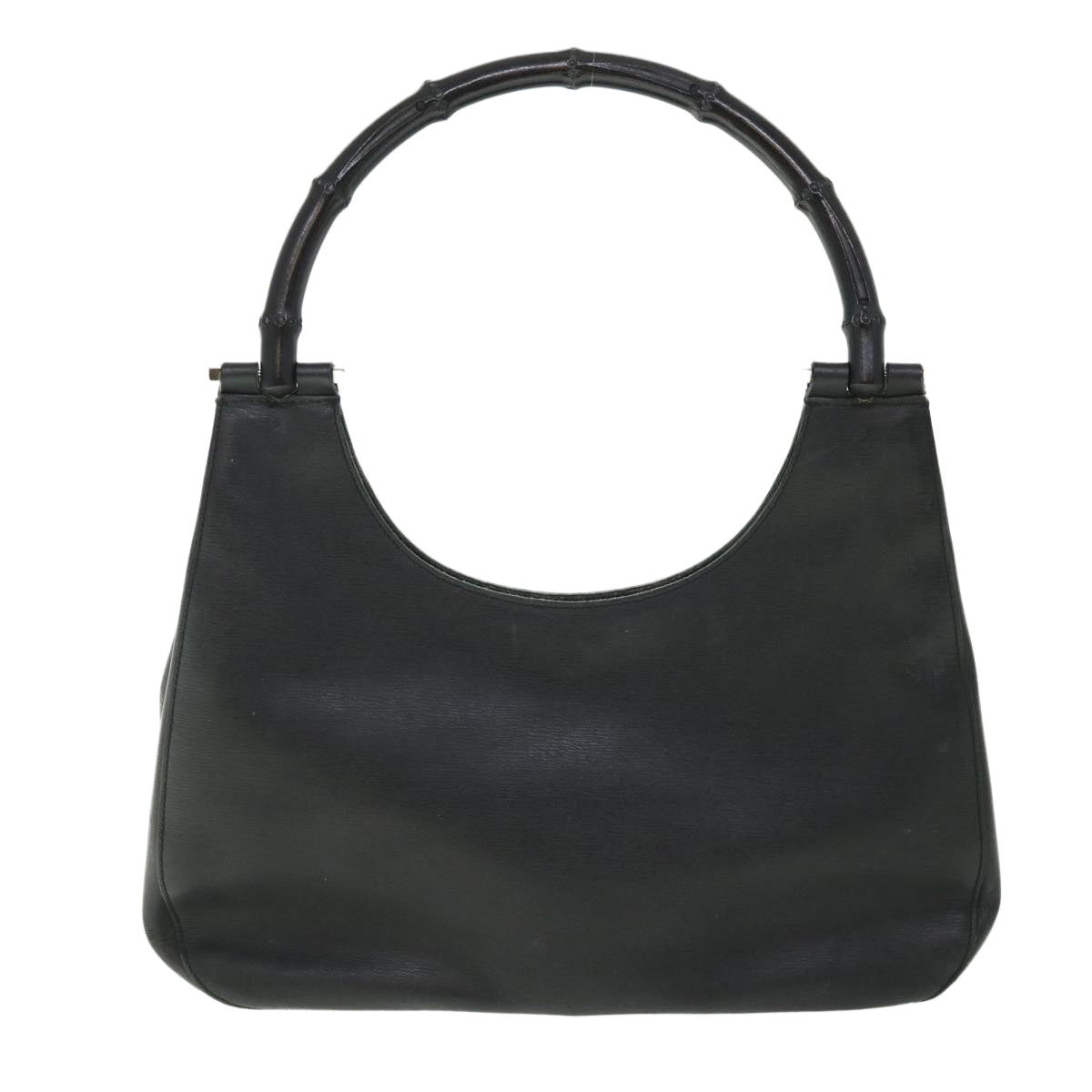 Luxury Gucci Bamboo Shoulder Bag Leather Black 001 3739 002053  54151