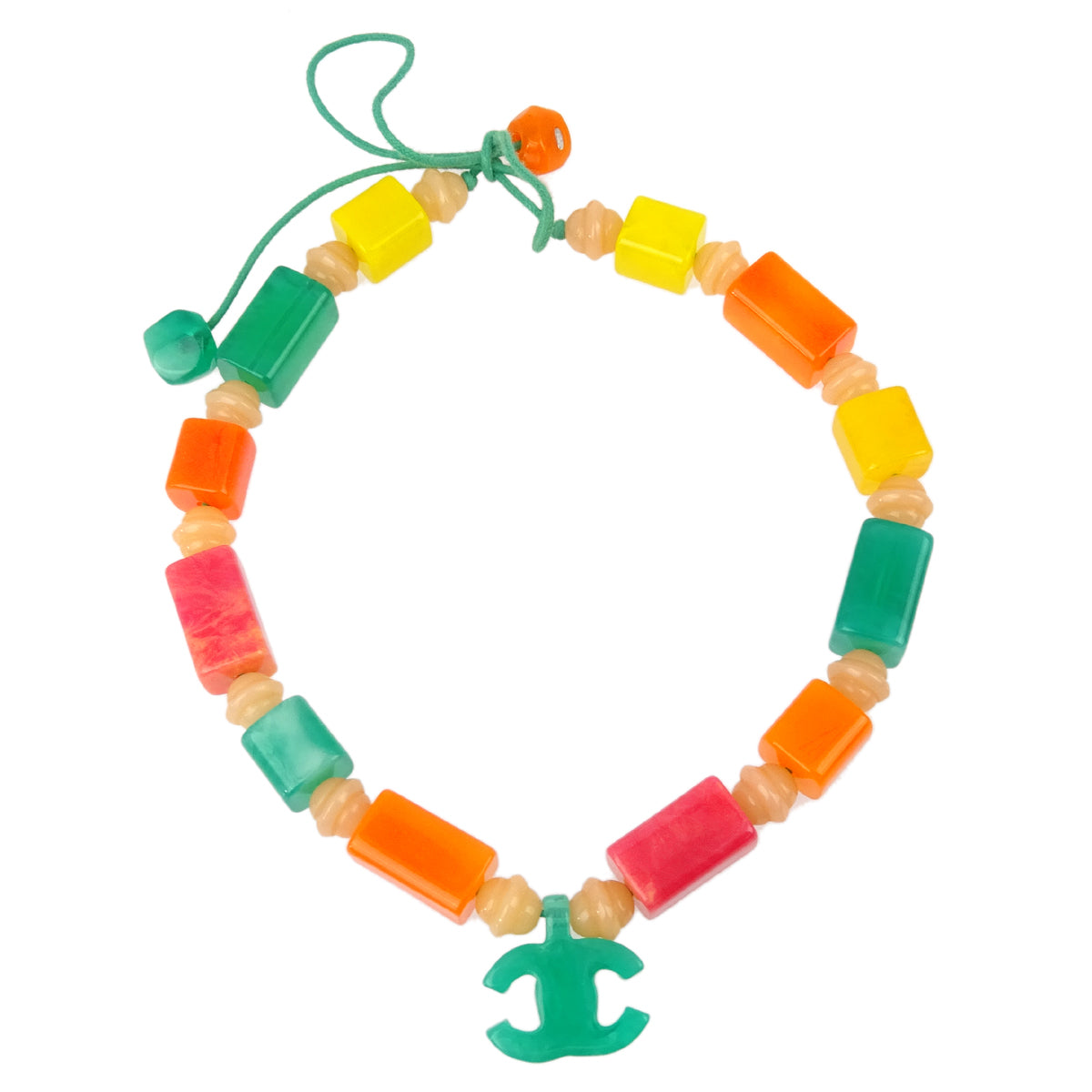 Luxury Chanel CC Pendant Necklace Multicolor 04P