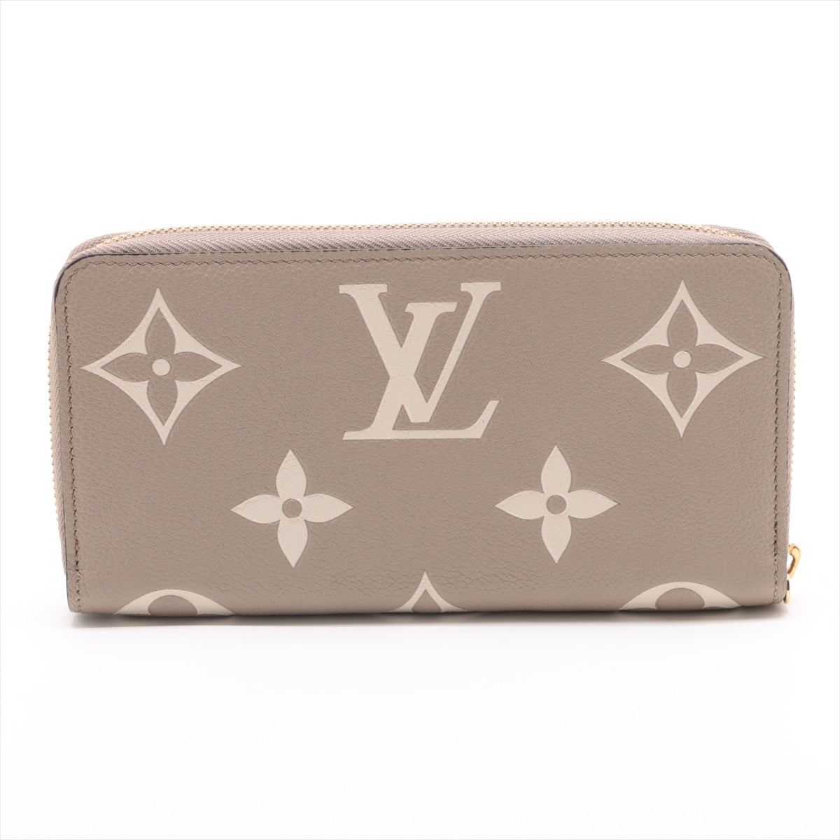 Louis Vuitton Vial Monogram Implant Zippyr Wallet M69794 Turtle Cream Round Zipper Wallet
