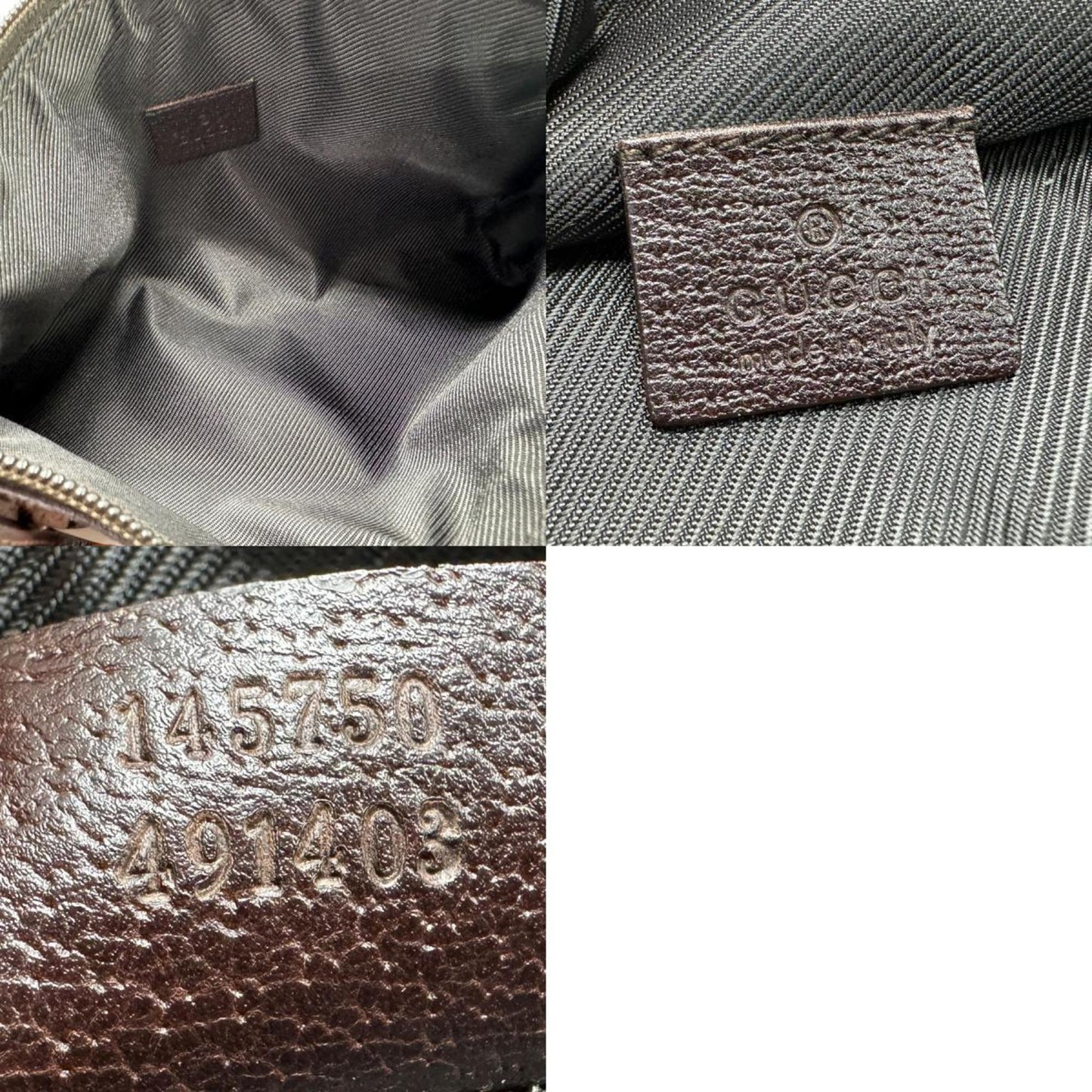 Gucci  Gg Canvas Leather Handbag
