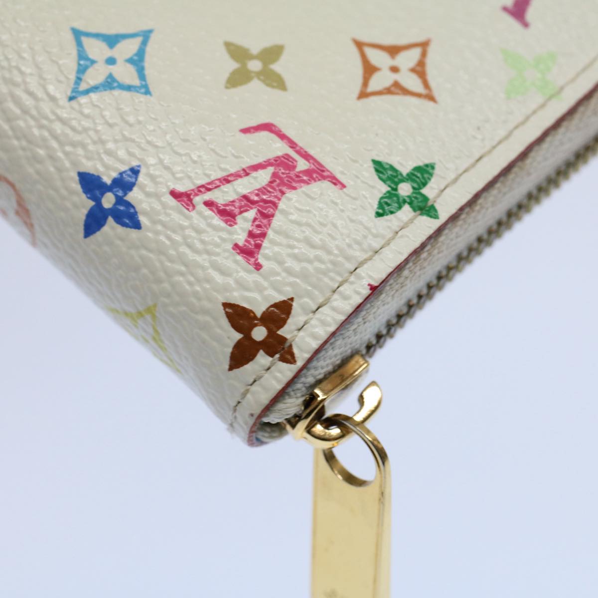 LOUIS VUITTON Monogram Multicolor Zippy Coin Purse White M66548 LV 54220