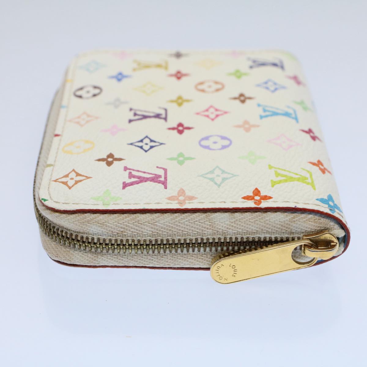 LOUIS VUITTON Monogram Multicolor Zippy Coin Purse White M66548 LV 54220