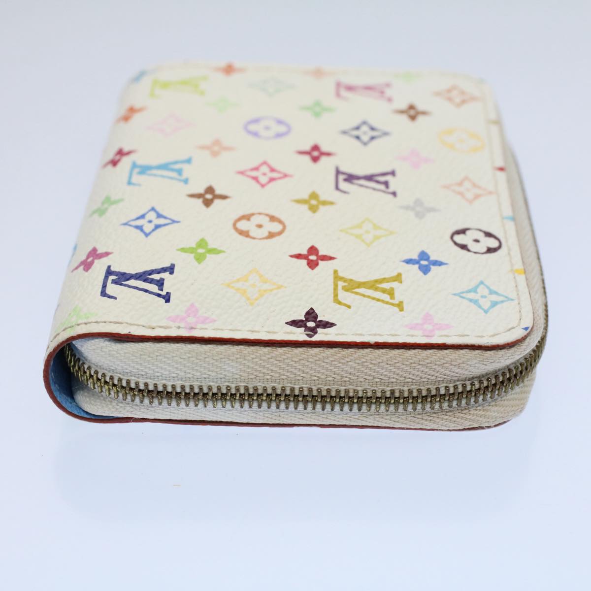 LOUIS VUITTON Monogram Multicolor Zippy Coin Purse White M66548 LV 54220