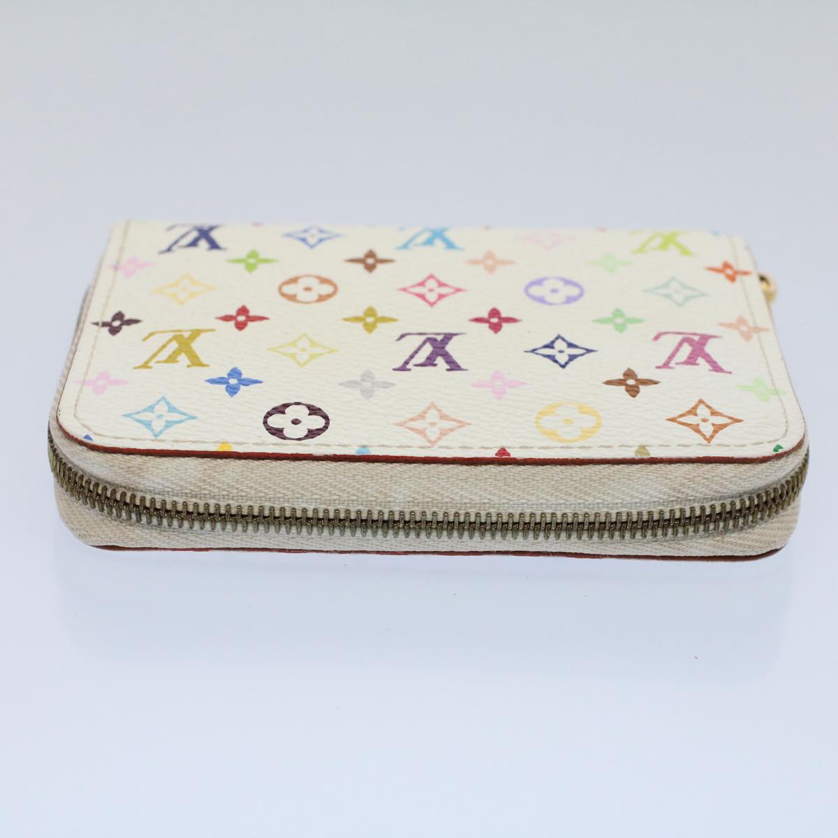 LOUIS VUITTON Monogram Multicolor Zippy Coin Purse White M66548 LV 54220