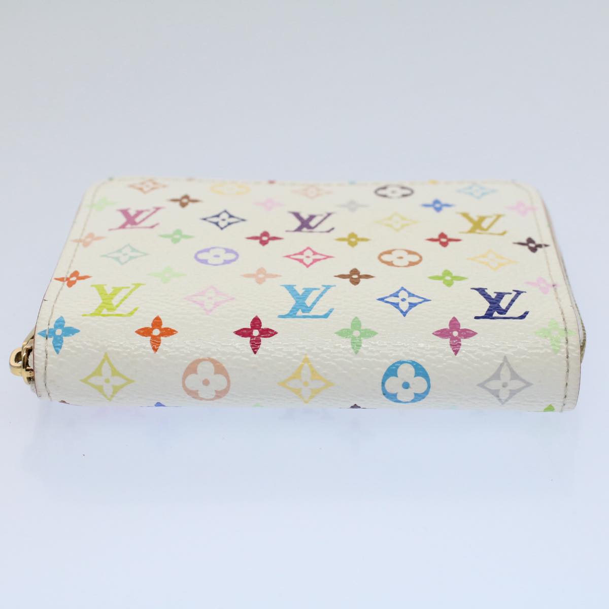 LOUIS VUITTON Monogram Multicolor Zippy Coin Purse White M66548 LV 54220