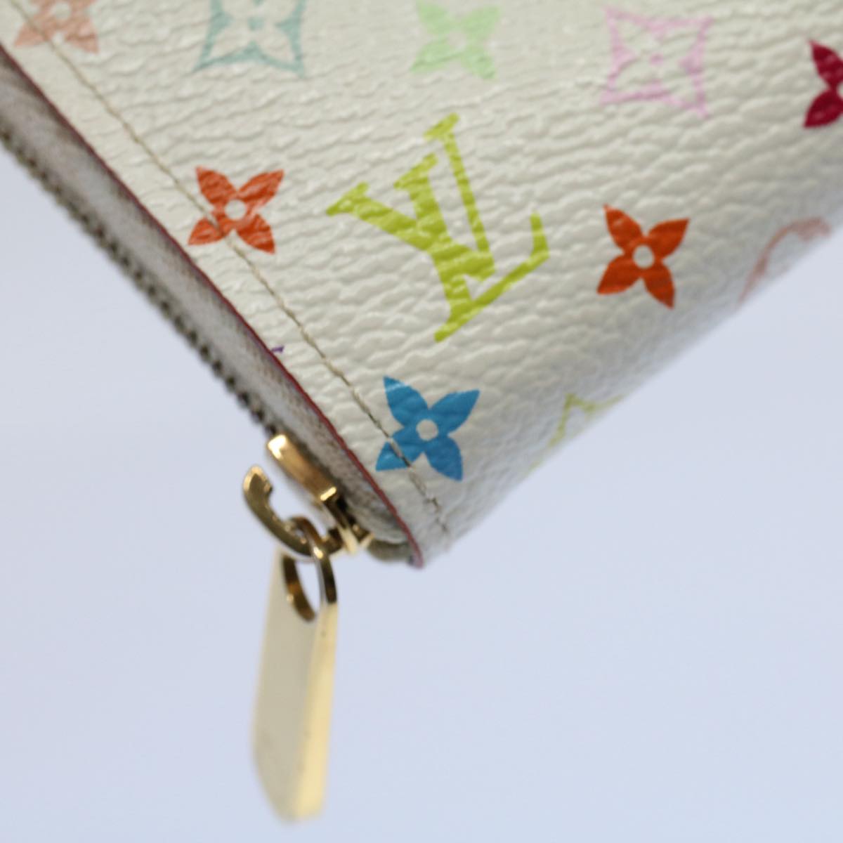 LOUIS VUITTON Monogram Multicolor Zippy Coin Purse White M66548 LV 54220