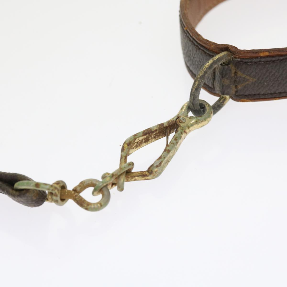 LOUIS VUITTON Monogram Less Baxter MM Collier Baxter Dog Leash 2Set 54225