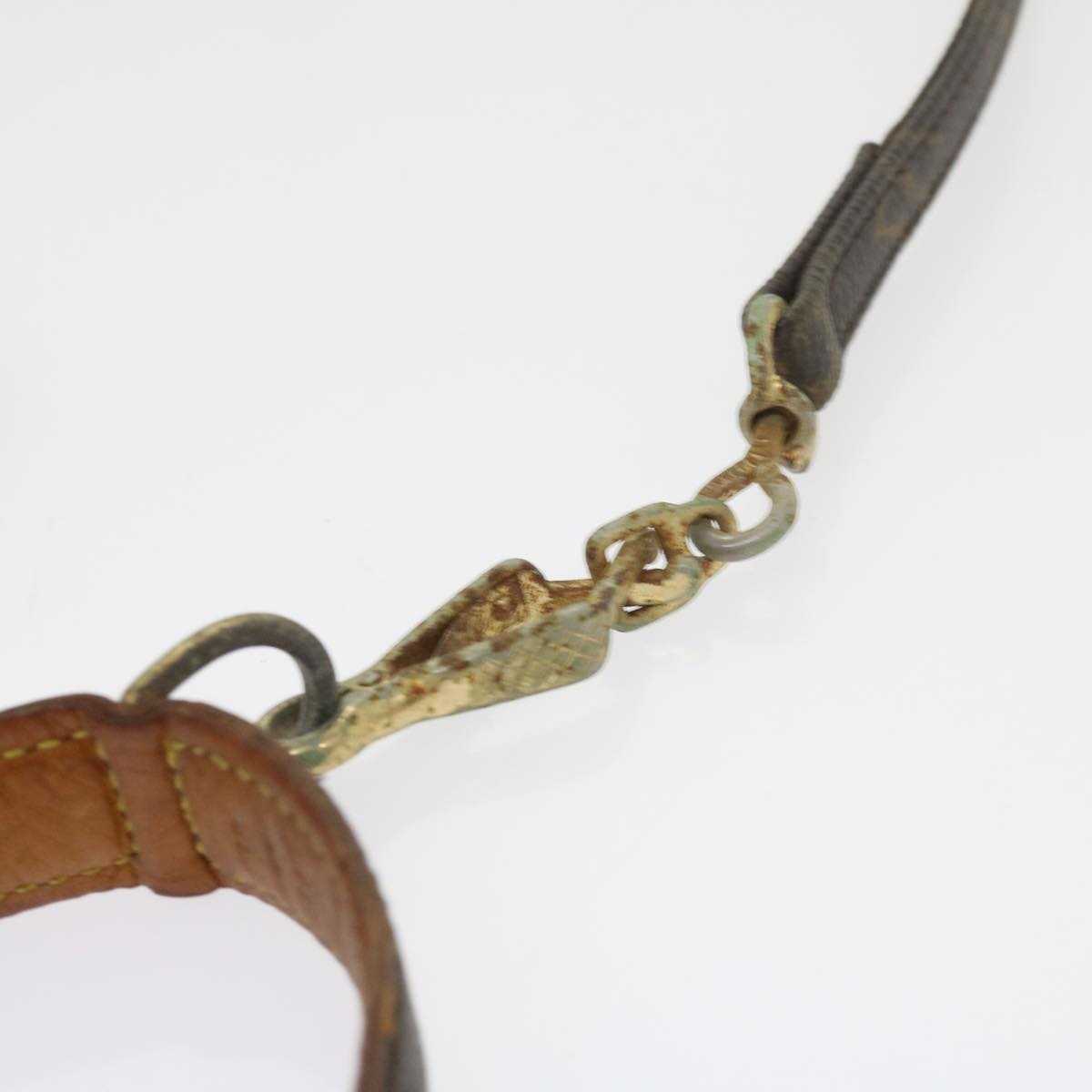 LOUIS VUITTON Monogram Less Baxter MM Collier Baxter Dog Leash 2Set 54225