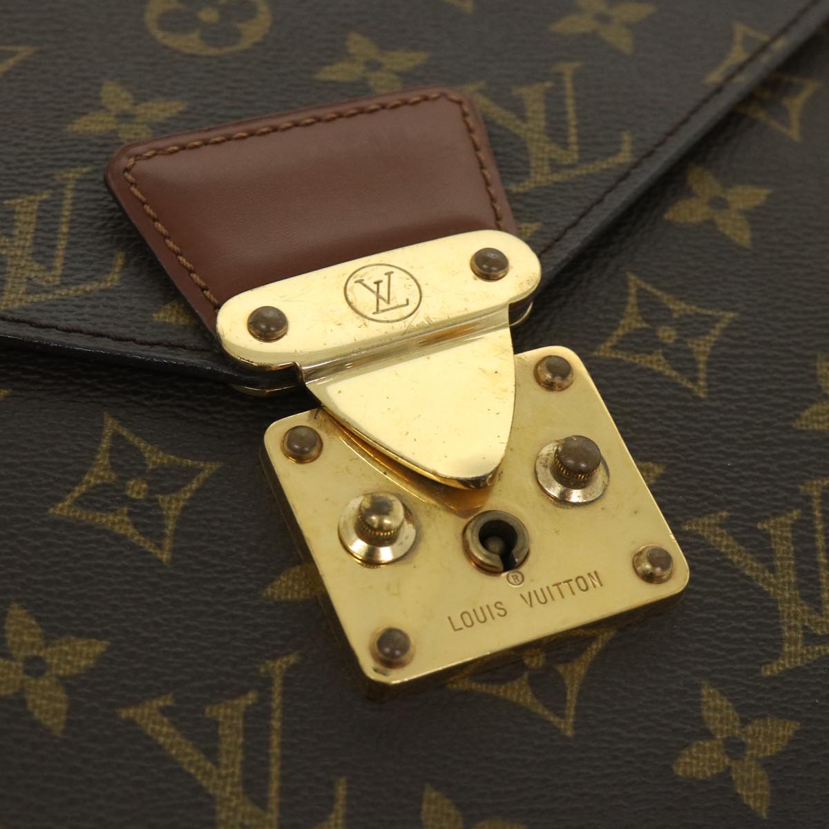 LOUIS VUITTON Monogram Porte Documents Bandouliere Bag 2way M53338 LV 54247