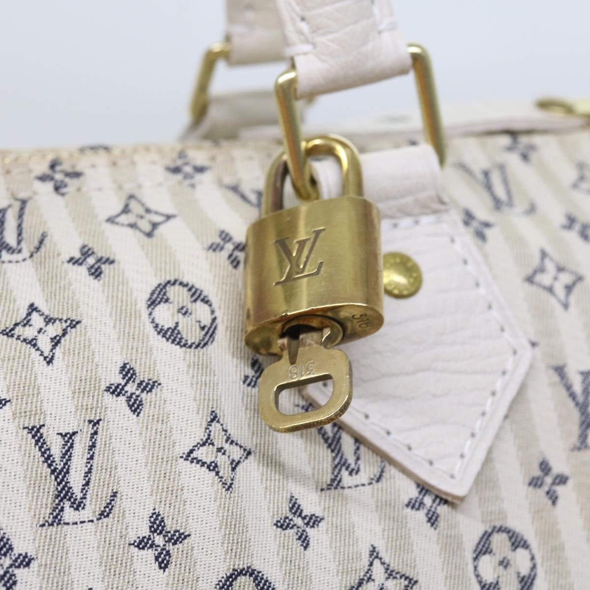 LOUIS VUITTON Monogram Mini Lin Croisette Speedy 30 Hand Bag M95500 54255A