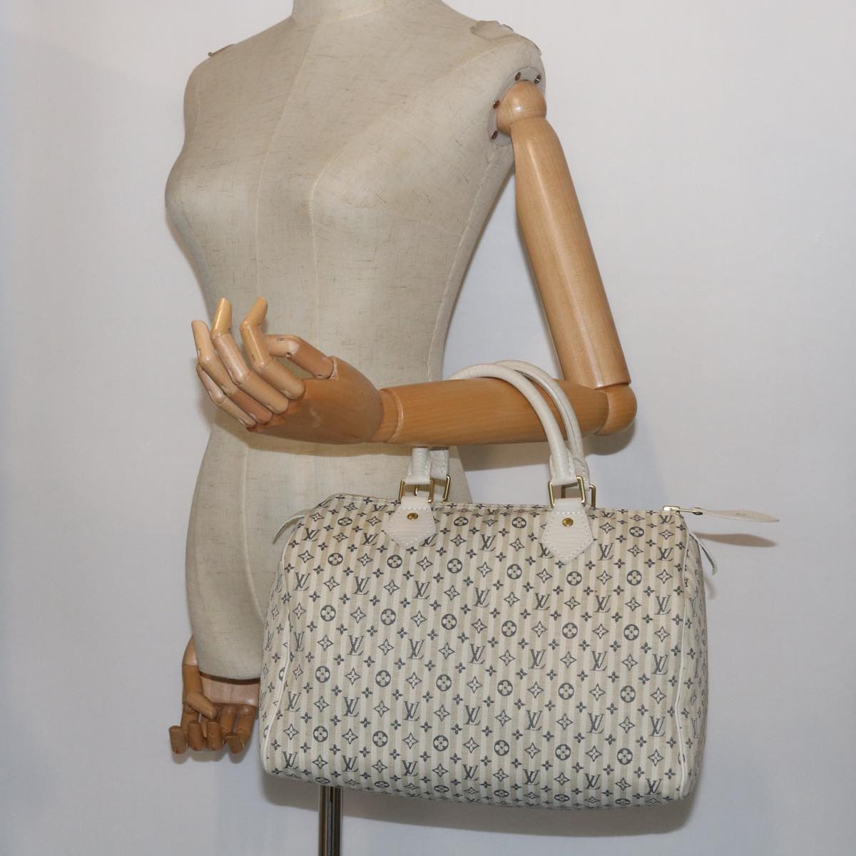 LOUIS VUITTON Monogram Mini Lin Croisette Speedy 30 Hand Bag M95500 54255A