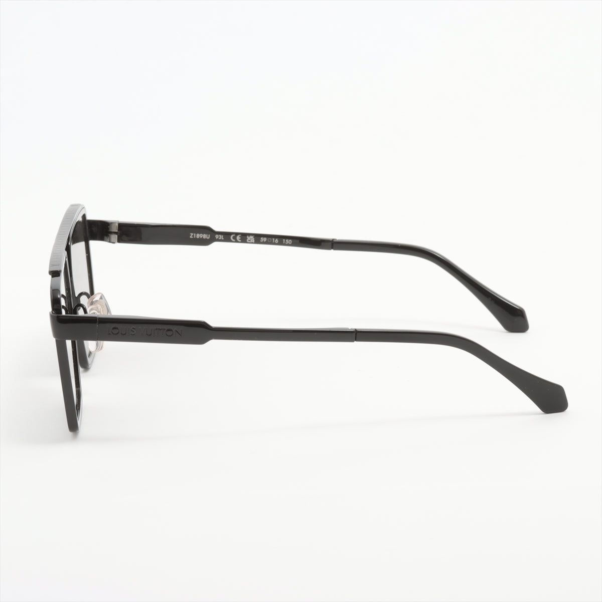 Louis Vuitton Sun Glasses 1.1 Evidence Metal Square RG5202 Sun Glasses GP  Black Z1898U