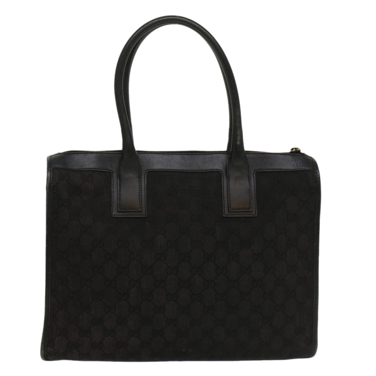 Luxury Gucci GG Canvas Hand Bag Leather Black 000 0854 001013  54325