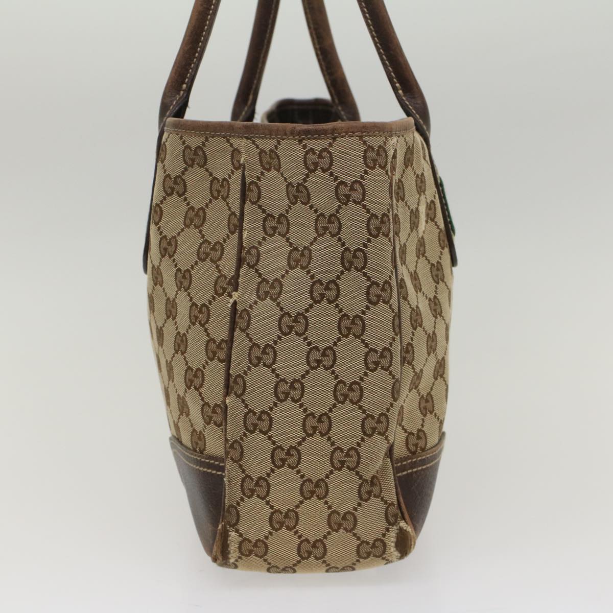 Luxury Gucci GG Canvas Web Sherry Line Tote Bag Beige Red Green 163805  54330