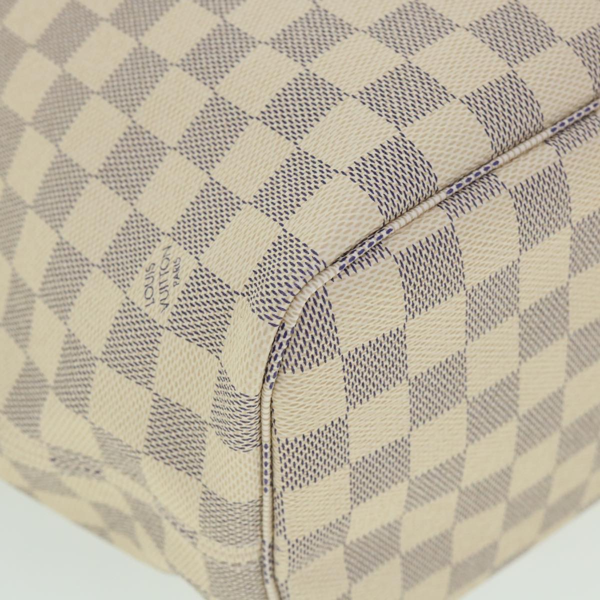 LOUIS VUITTON Damier Azur Neverfull MM Tote Bag N41605 LV 54444A