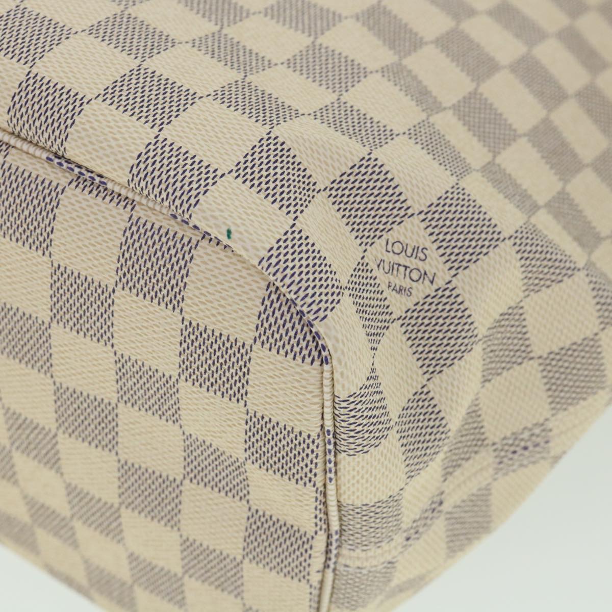 LOUIS VUITTON Damier Azur Neverfull MM Tote Bag N41605 LV 54444A