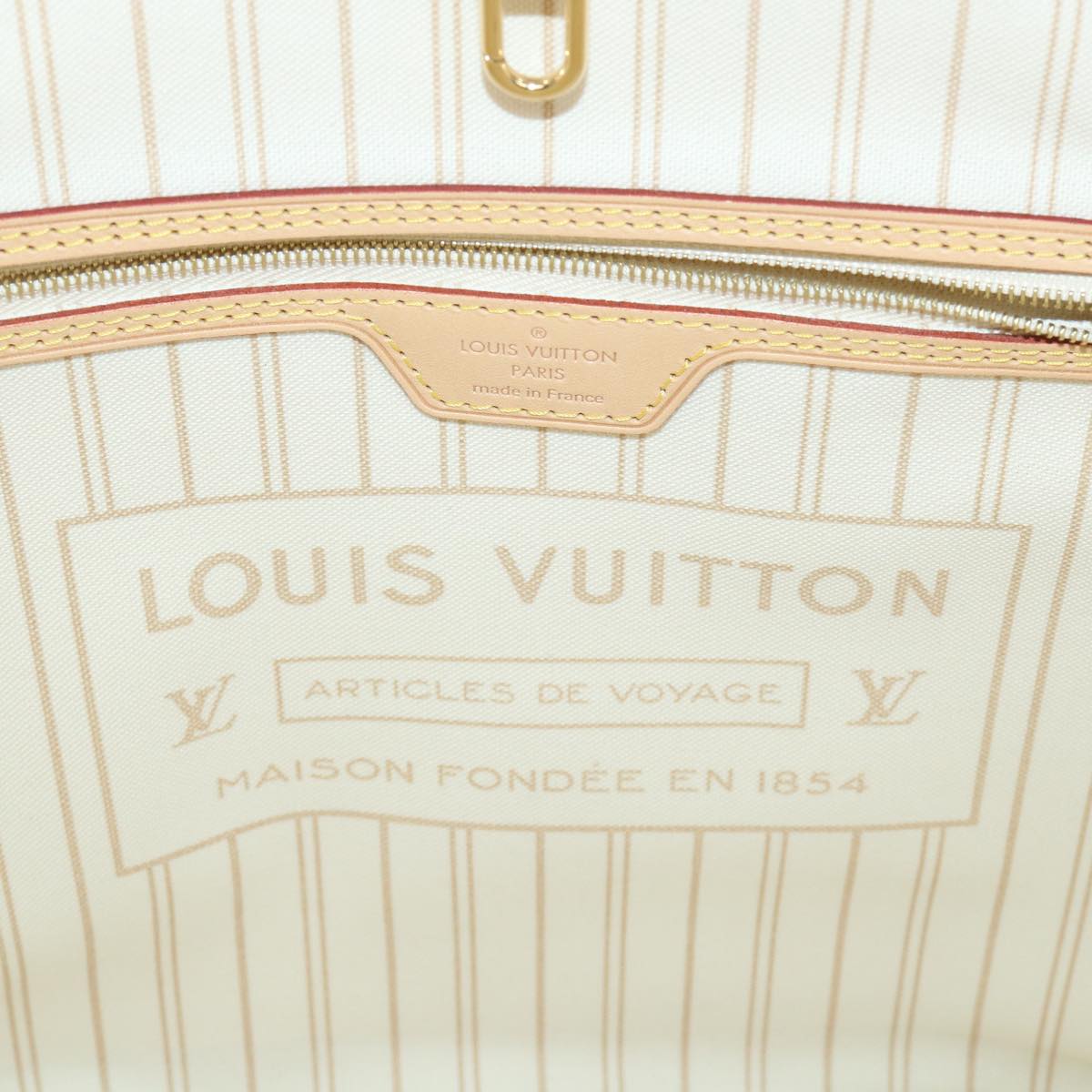 LOUIS VUITTON Damier Azur Neverfull MM Tote Bag N41605 LV 54444A