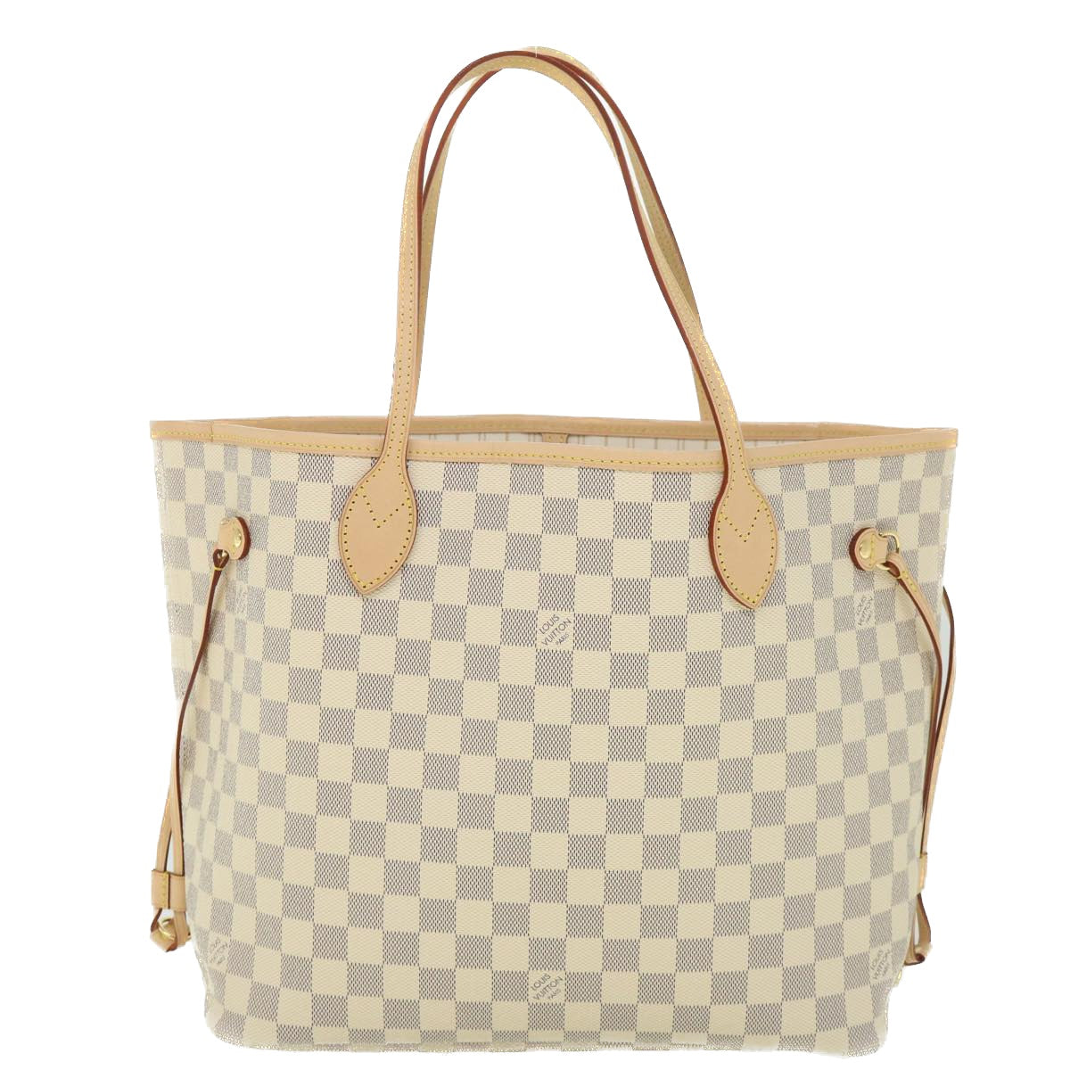 LOUIS VUITTON Damier Azur Neverfull MM Tote Bag N41605 LV 54444A