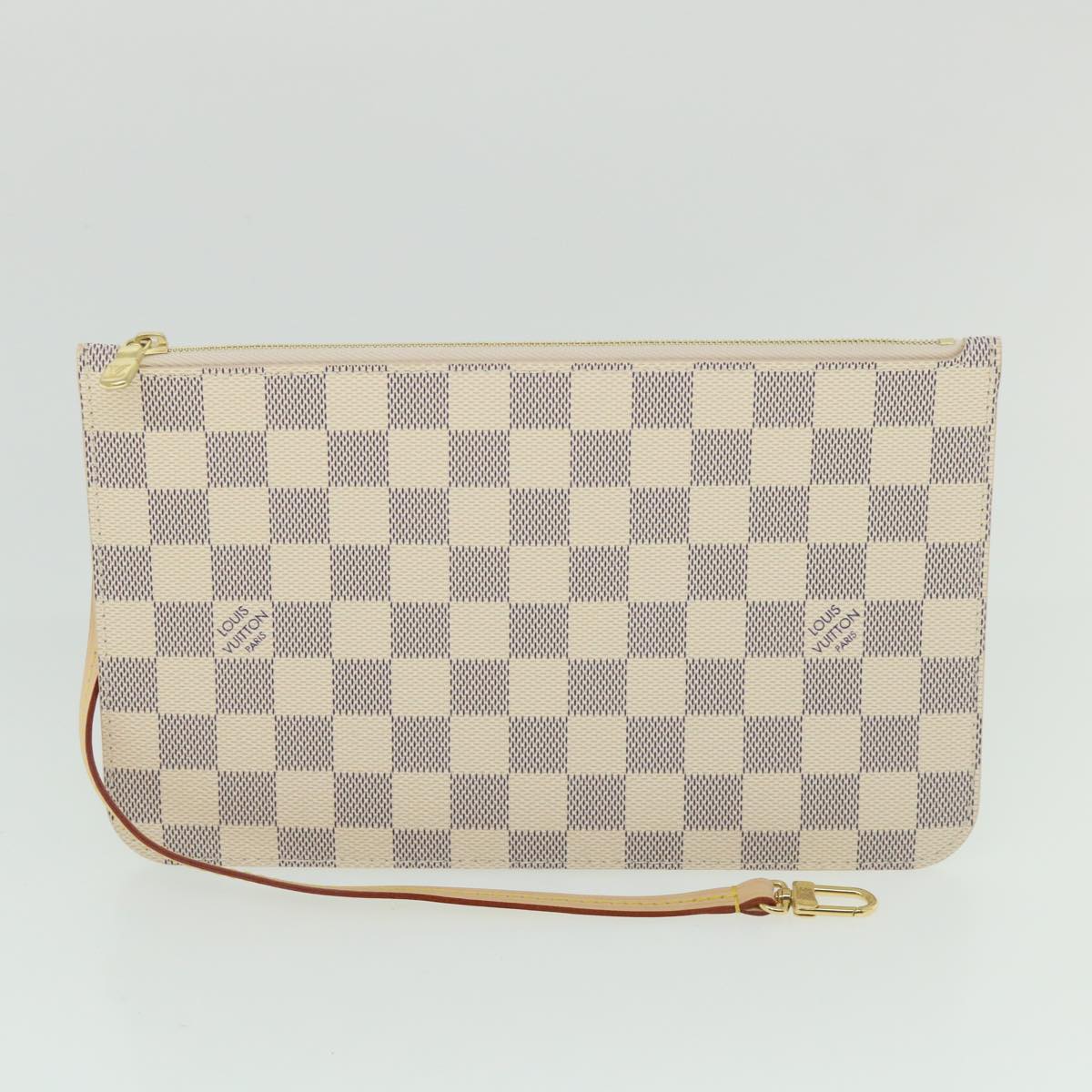 LOUIS VUITTON Damier Azur Neverfull MM Tote Bag N41605 LV 54444A