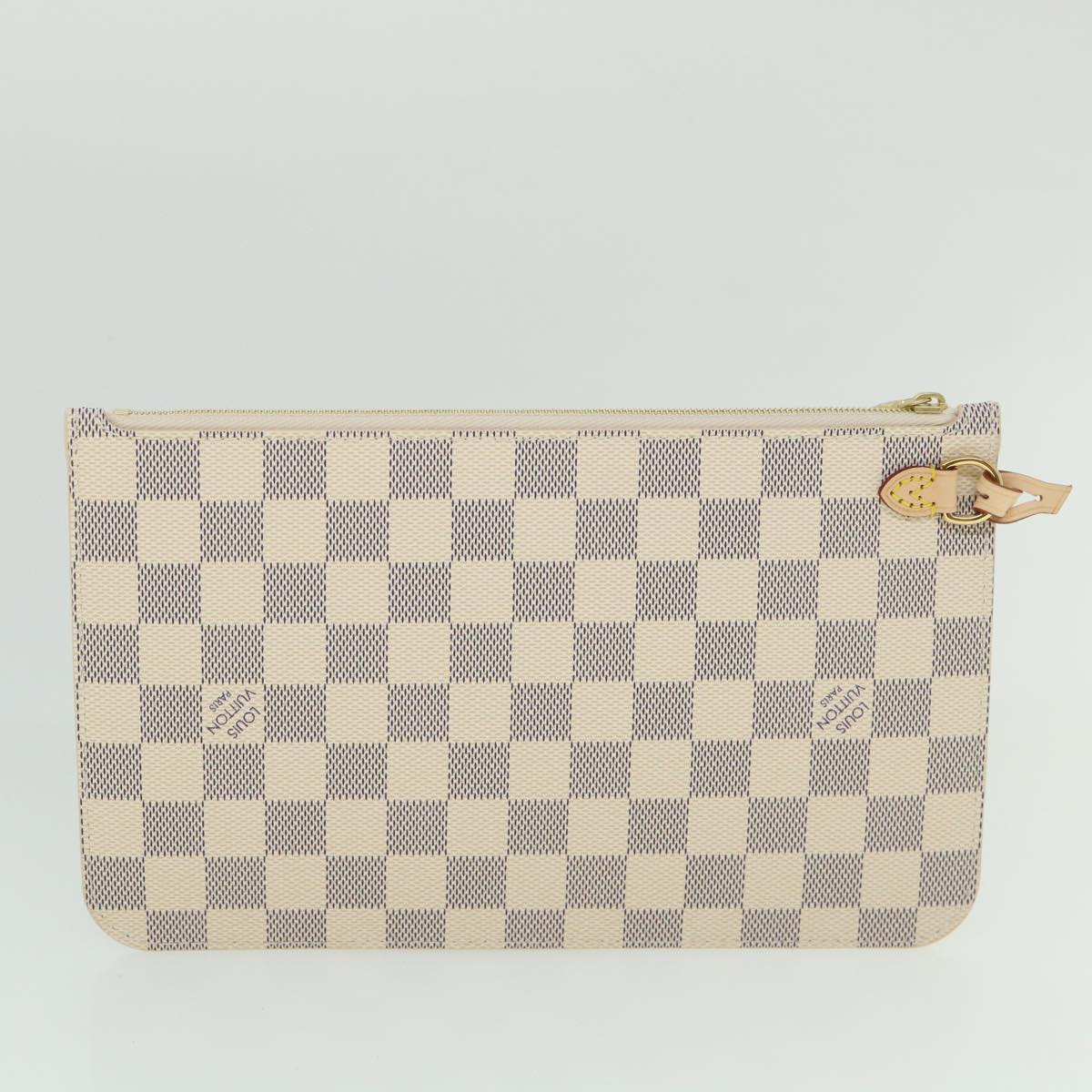LOUIS VUITTON Damier Azur Neverfull MM Tote Bag N41605 LV 54444A