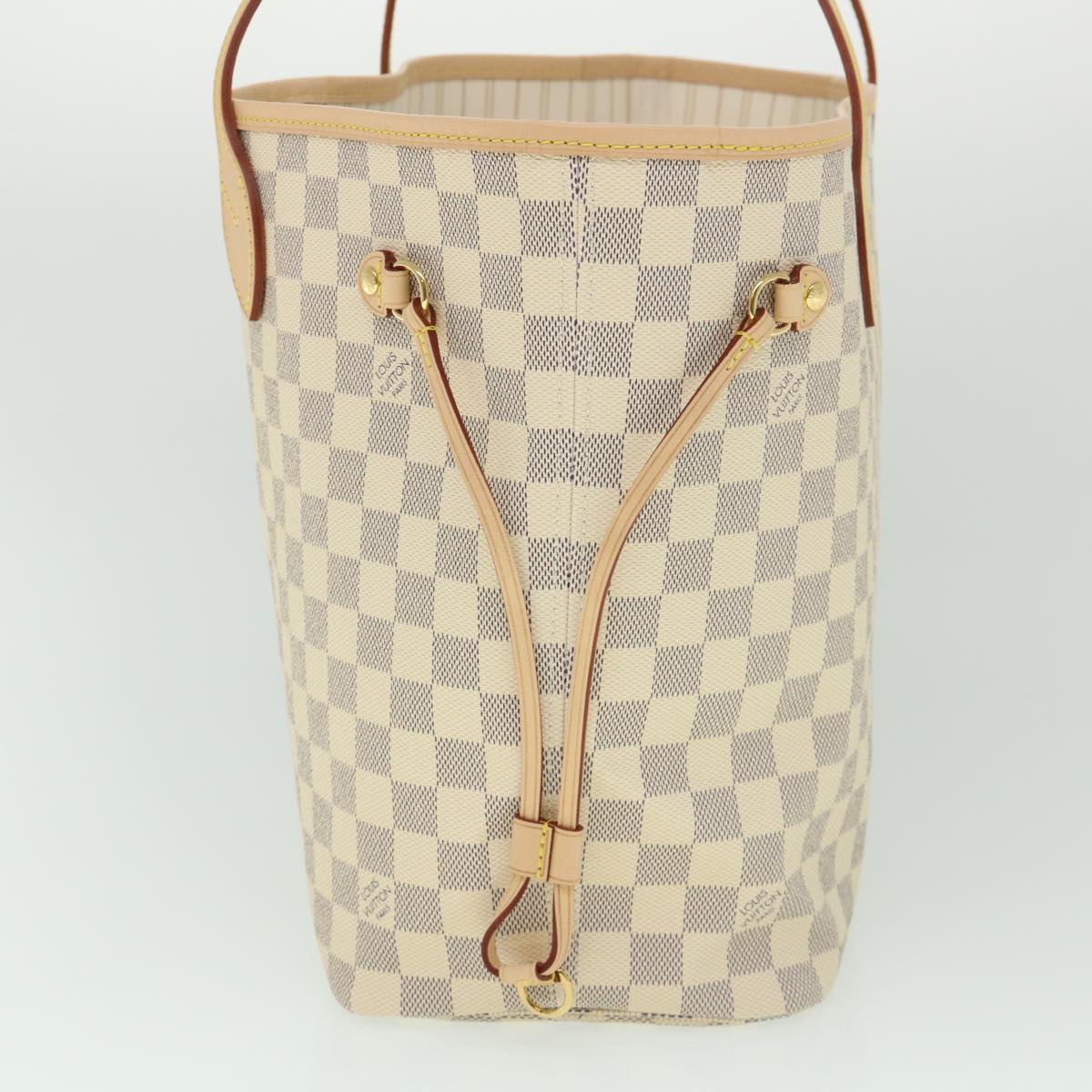 LOUIS VUITTON Damier Azur Neverfull MM Tote Bag N41605 LV 54444A