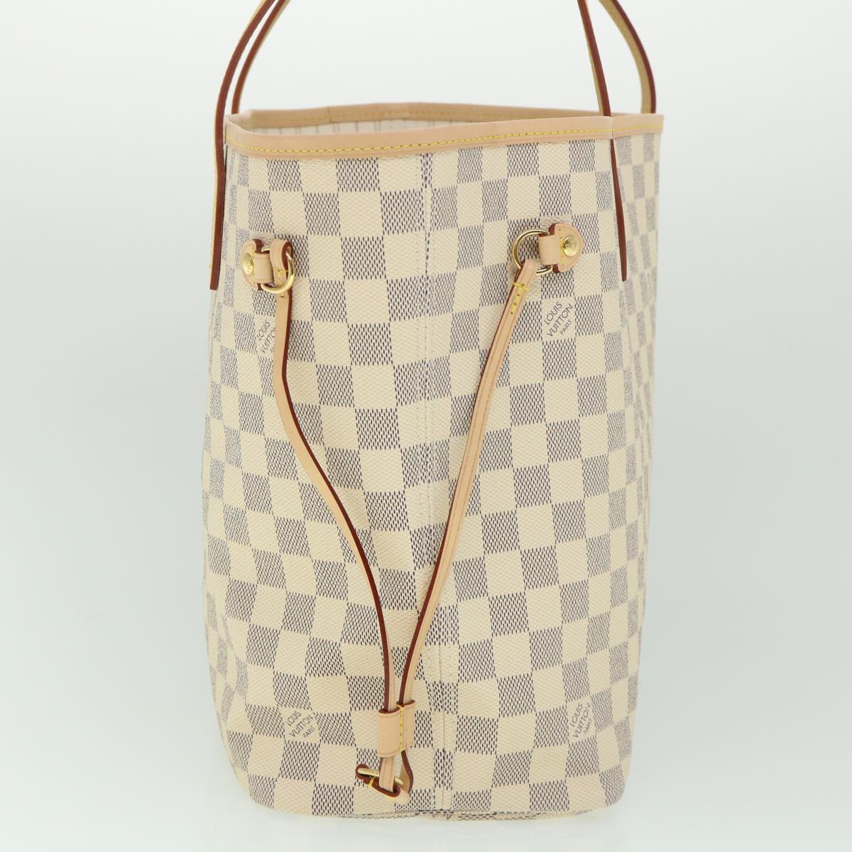 LOUIS VUITTON Damier Azur Neverfull MM Tote Bag N41605 LV 54444A