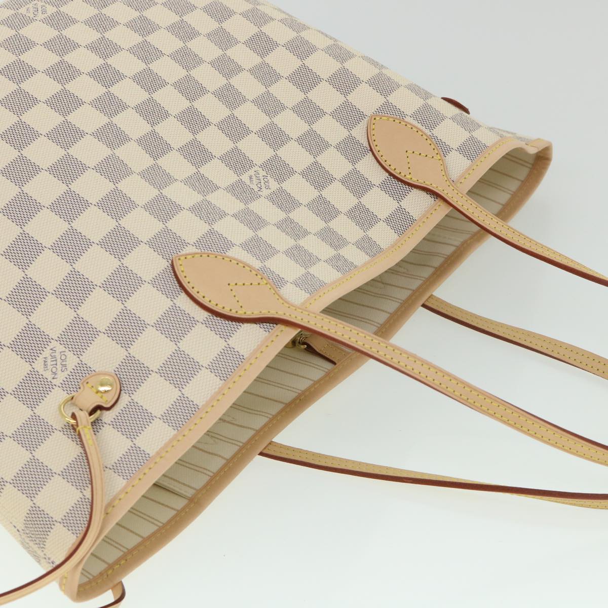 LOUIS VUITTON Damier Azur Neverfull MM Tote Bag N41605 LV 54444A