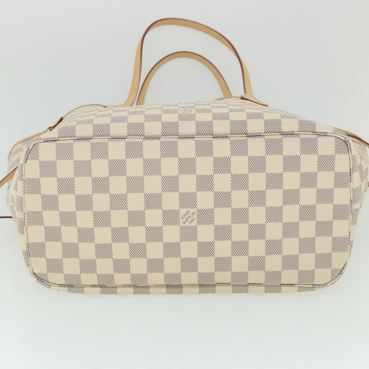 LOUIS VUITTON Damier Azur Neverfull MM Tote Bag N41605 LV 54444A