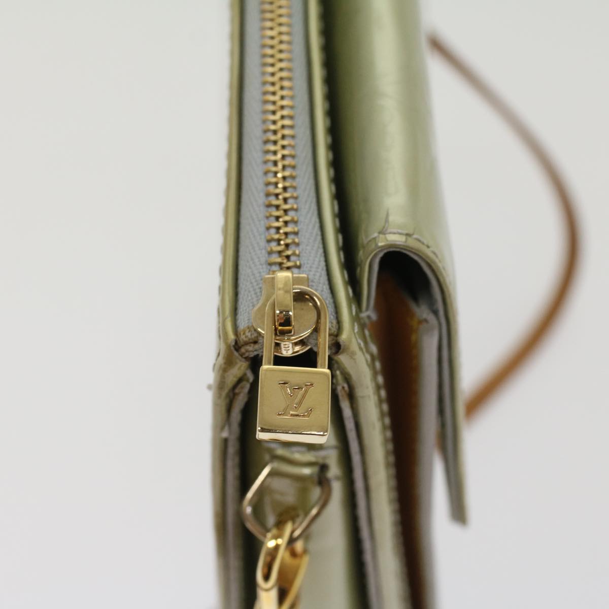 LOUIS VUITTON Monogram Vernis Motto Accessory Pouch Gris M91030 LV 54450