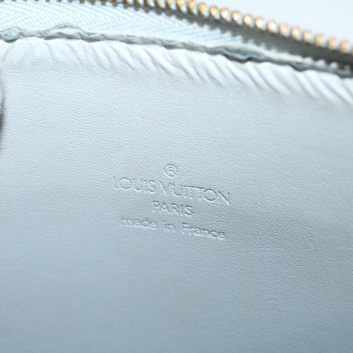 LOUIS VUITTON Monogram Vernis Motto Accessory Pouch Gris M91030 LV 54450