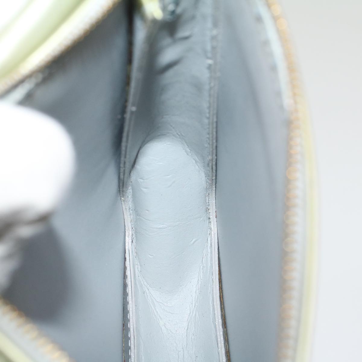 LOUIS VUITTON Monogram Vernis Motto Accessory Pouch Gris M91030 LV 54450