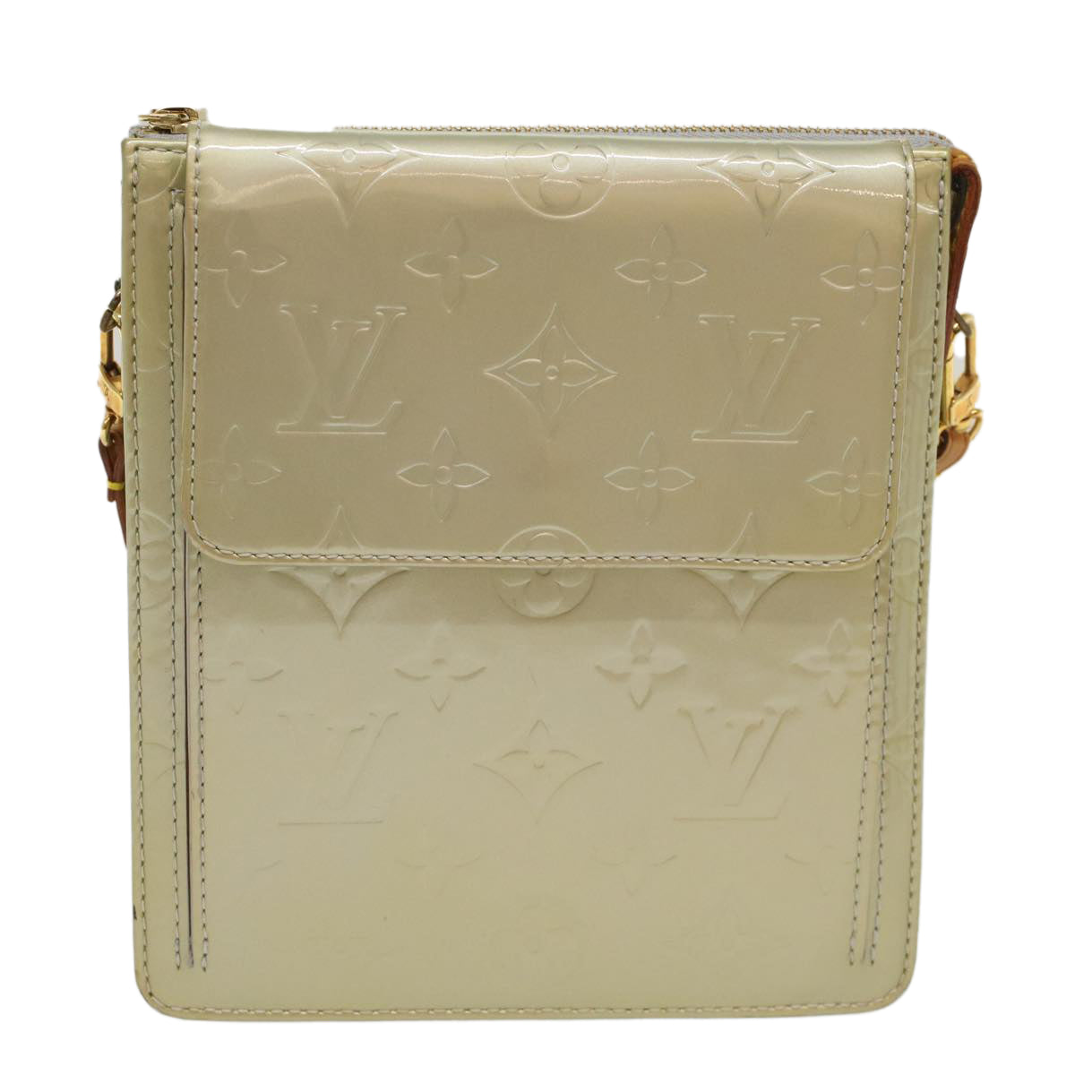 LOUIS VUITTON Monogram Vernis Motto Accessory Pouch Gris M91030 LV 54450
