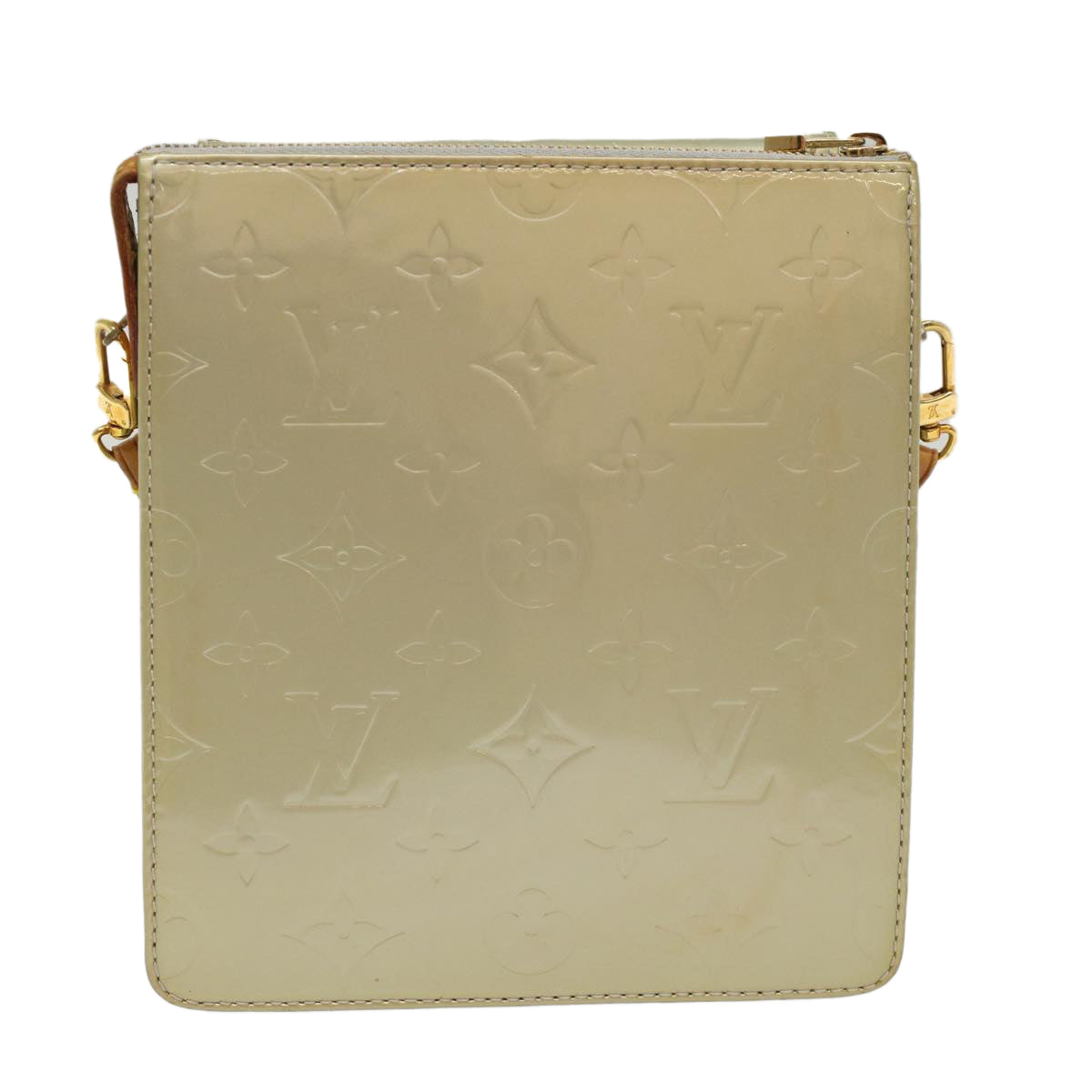 LOUIS VUITTON Monogram Vernis Motto Accessory Pouch Gris M91030 LV 54450