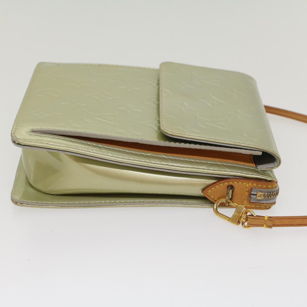 LOUIS VUITTON Monogram Vernis Motto Accessory Pouch Gris M91030 LV 54450