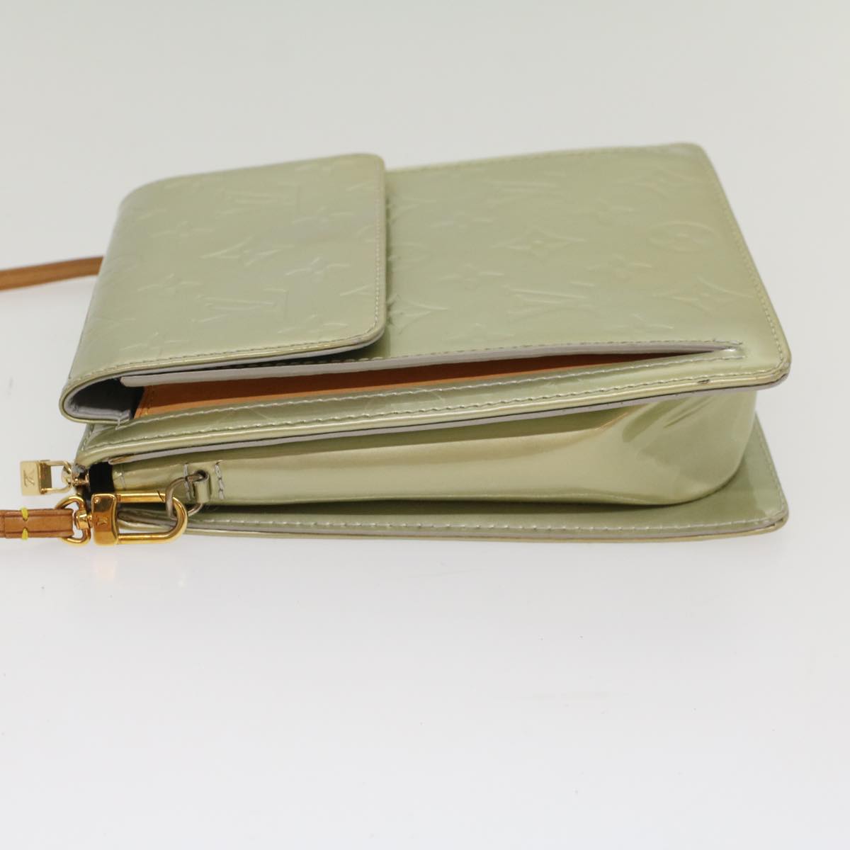 LOUIS VUITTON Monogram Vernis Motto Accessory Pouch Gris M91030 LV 54450