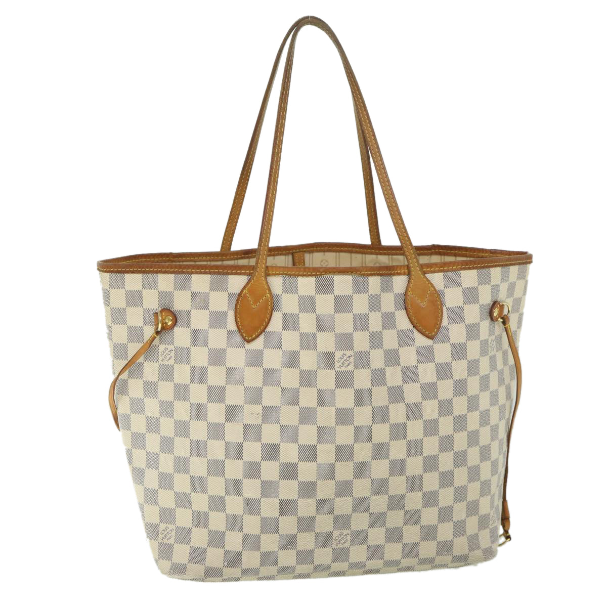 LOUIS VUITTON Damier Azur Neverfull MM Tote Bag N41605 LV 54460
