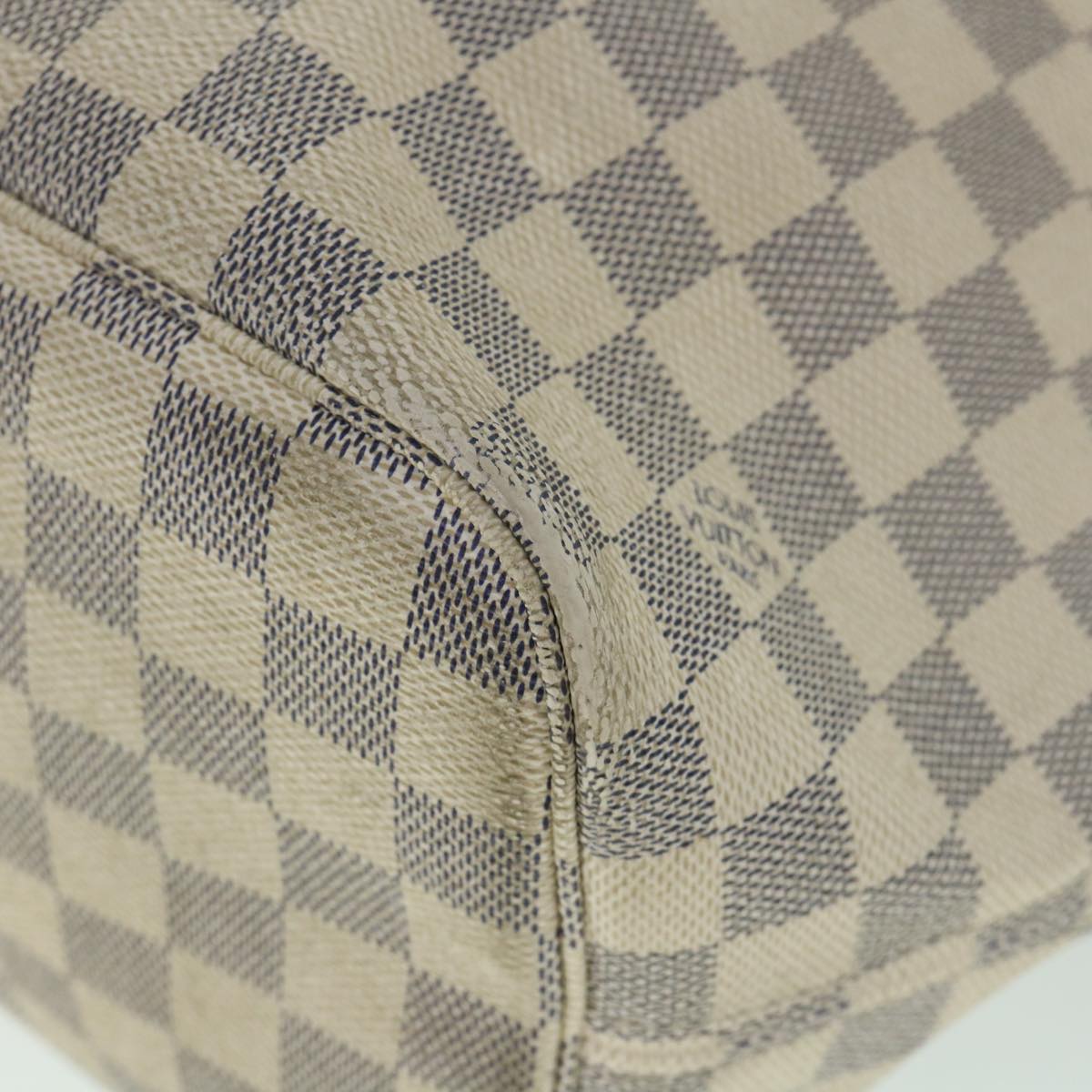 LOUIS VUITTON Damier Azur Neverfull MM Tote Bag N41605 LV 54460