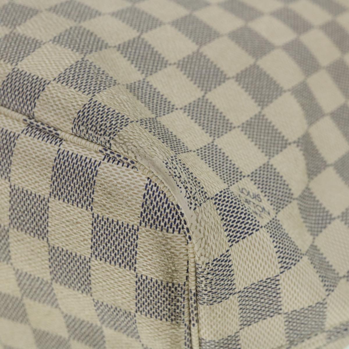 LOUIS VUITTON Damier Azur Neverfull MM Tote Bag N41605 LV 54460