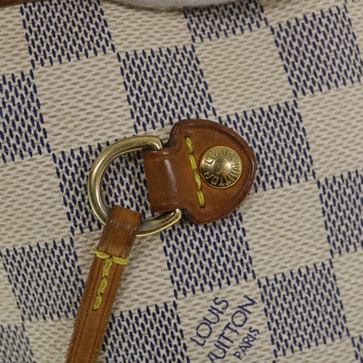 LOUIS VUITTON Damier Azur Neverfull MM Tote Bag N41605 LV 54460