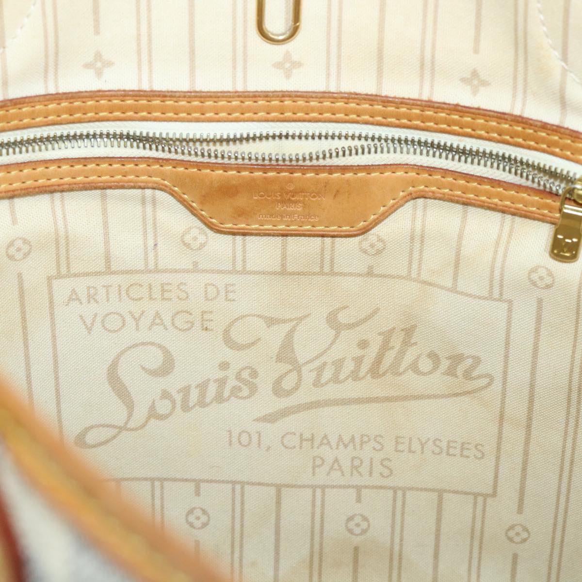 LOUIS VUITTON Damier Azur Neverfull MM Tote Bag N41605 LV 54460