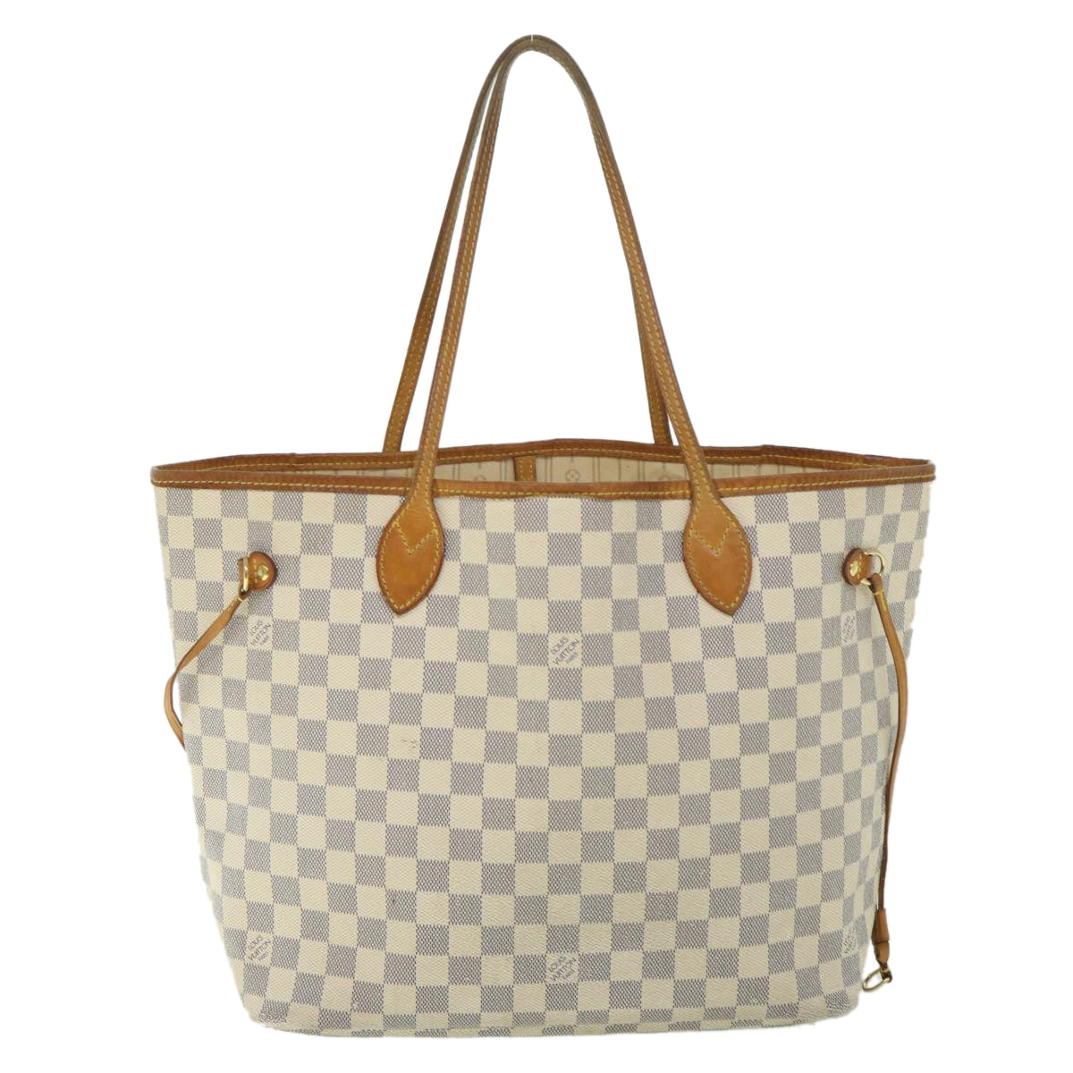 LOUIS VUITTON Damier Azur Neverfull MM Tote Bag N41605 LV 54460