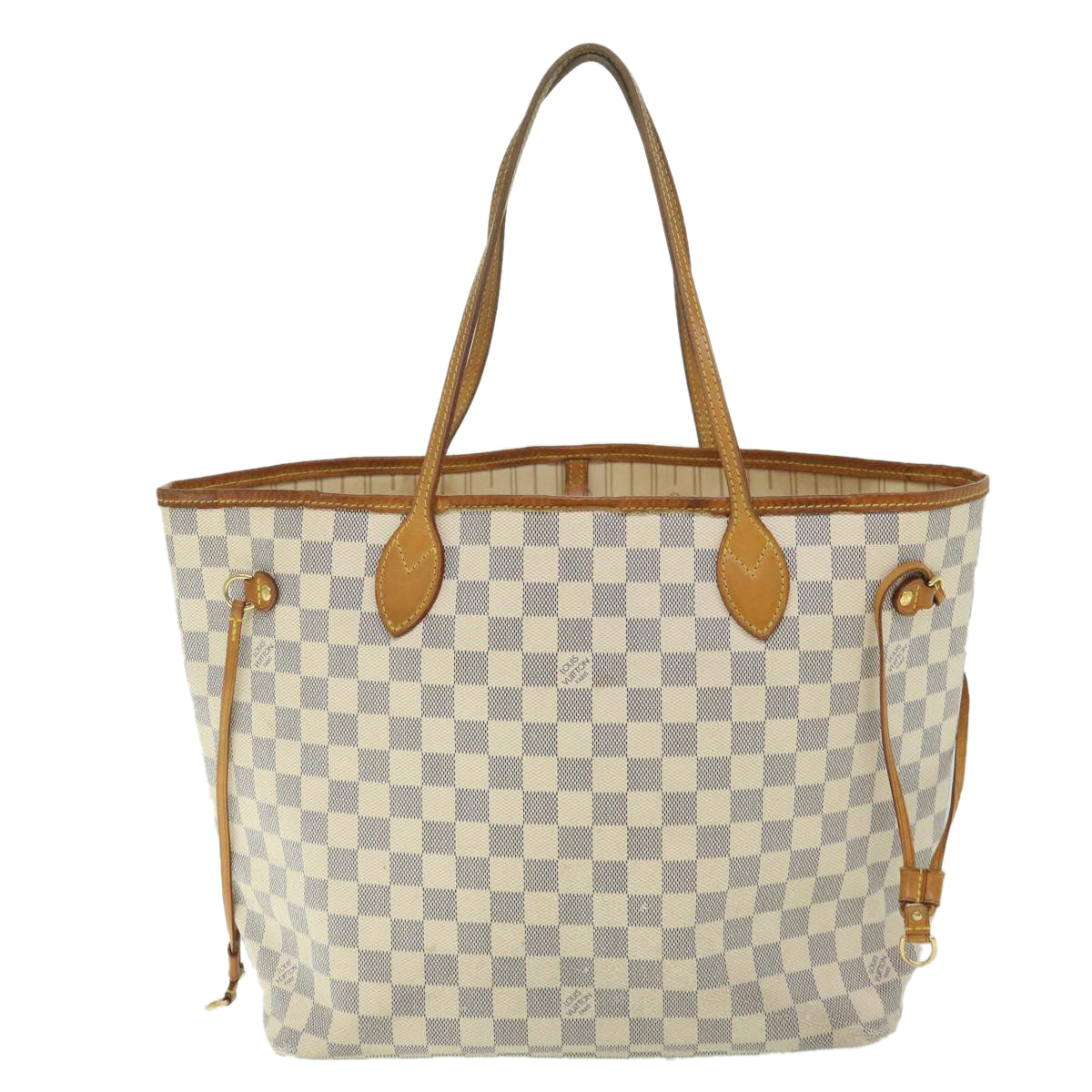 LOUIS VUITTON Damier Azur Neverfull MM Tote Bag N41605 LV 54460