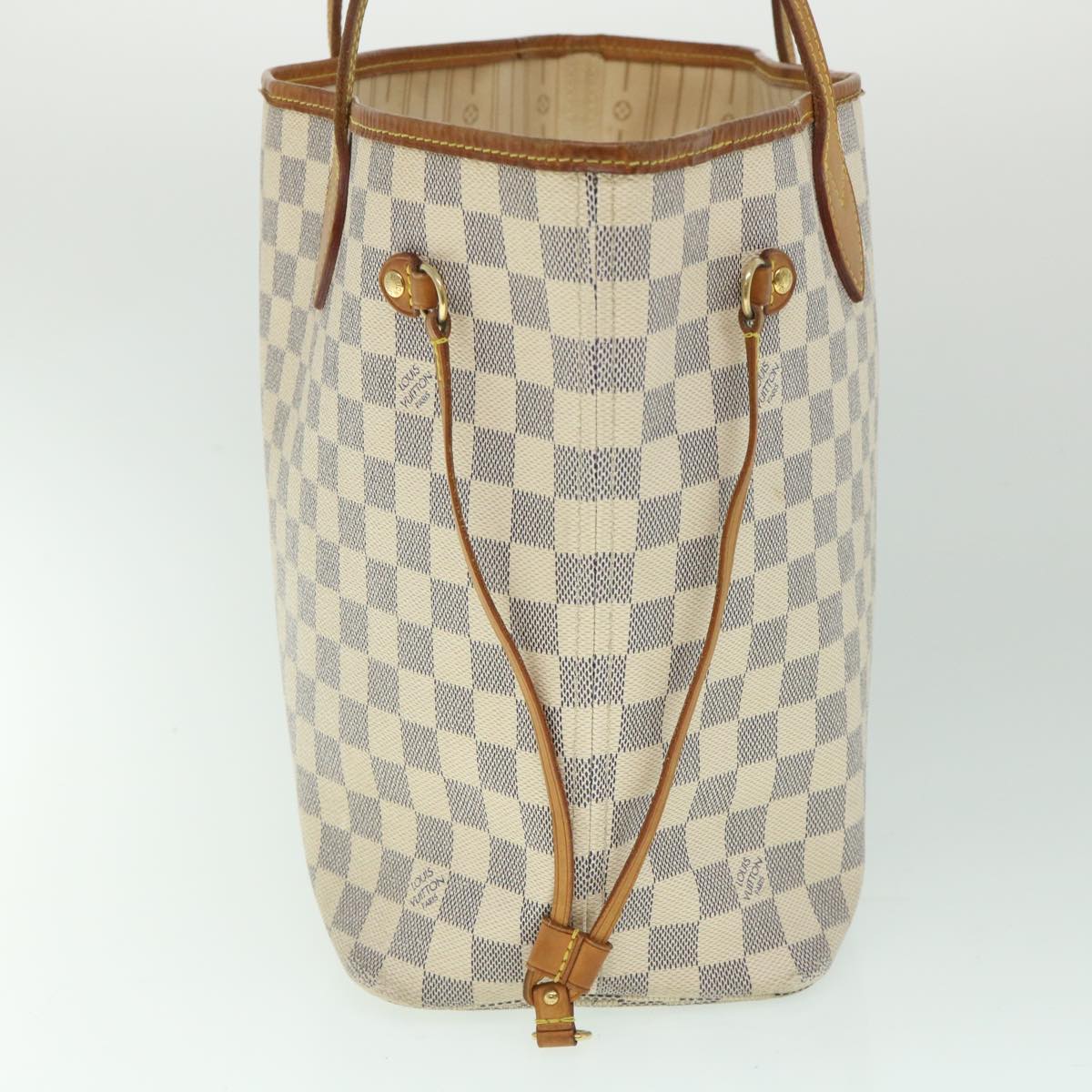 LOUIS VUITTON Damier Azur Neverfull MM Tote Bag N41605 LV 54460